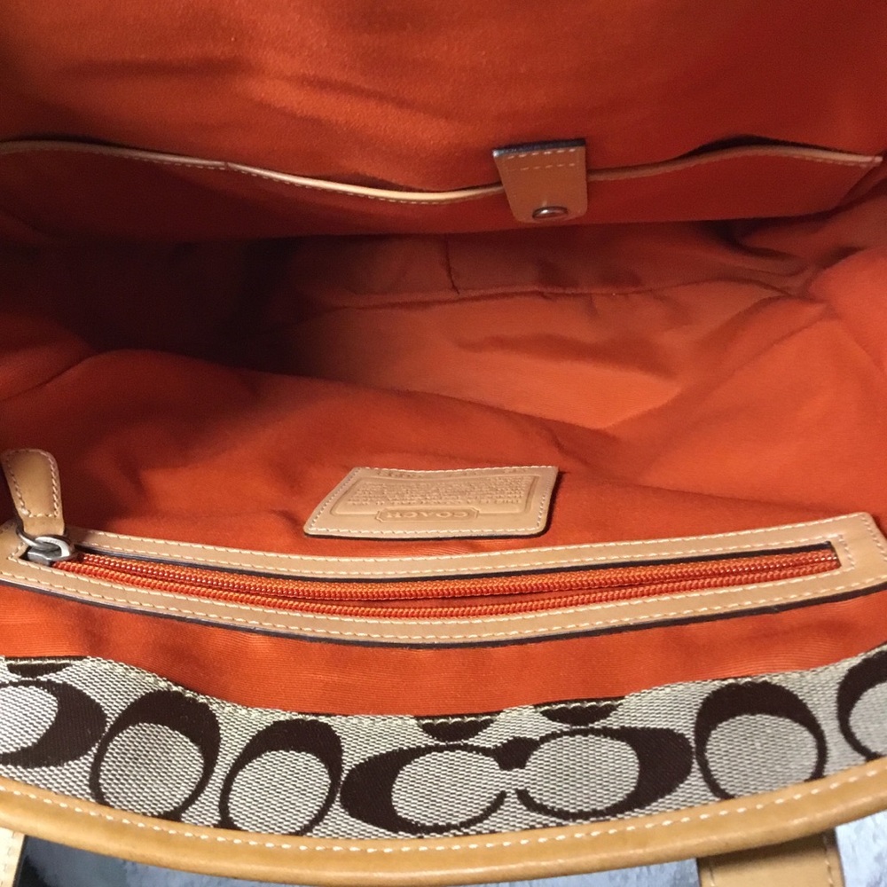 Coach Signature Canvas Tote in Tan and Brown - Picture 10 of 15